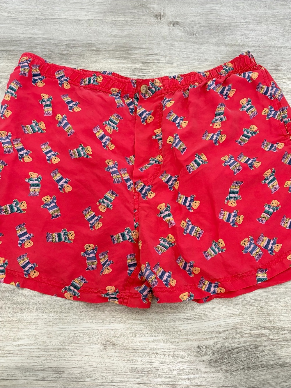 Vintage Volare silk teddy bear shorts men’s large